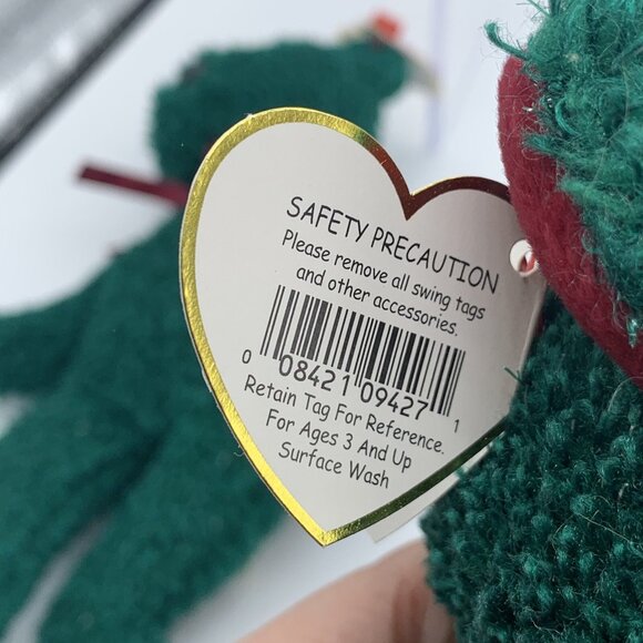 TY Beanie Buddy w/Baby Christmas 2001 Holiday Teddy Bear Plush Stuffed Animal - Picture 12 of 12